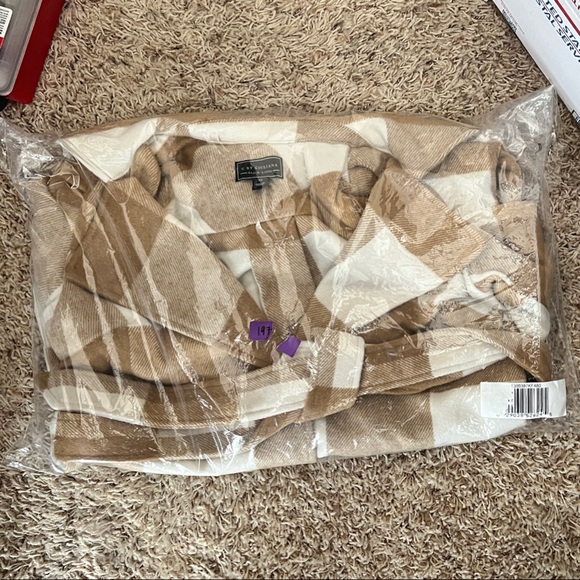 G by Giuliana Black Label Plaid Trench Coat XS - Picture 2 of 2